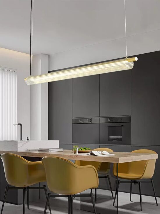 Flunnica Cylinder Linear Bar Pendant Lamp - kitchen pendant lamp