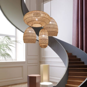 Nilsdeen Rattan Woven Pendant Lamp - staircase pendant lamp