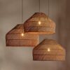 Oswalen Rattan Dome Pendant Lamp - entrance pendant lamp