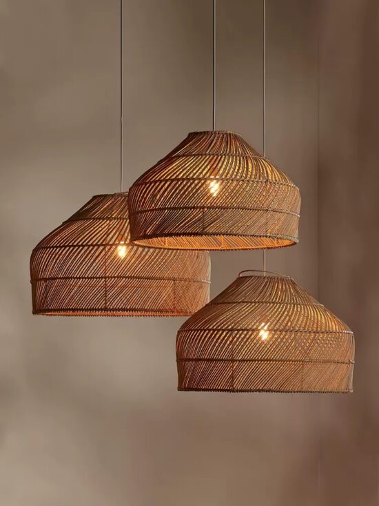 Oswalen Rattan Dome Pendant Lamp - entrance pendant lamp