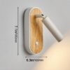 Asketull Adjustable Wood Grain Wall Lamp - light wood pendant dimensions