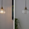 Lottelumn Retro Glass Jar Pendant Lamp lit and unlit