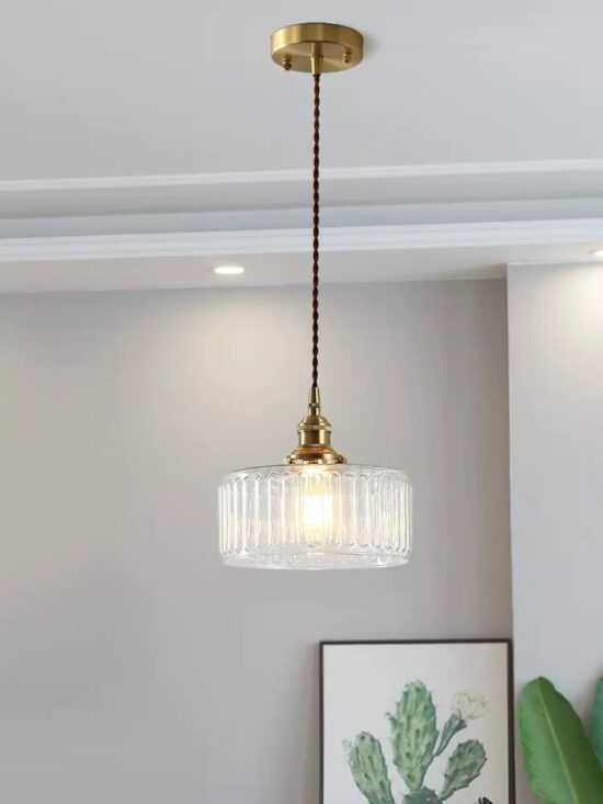 Lottelumn Retro Glass Jar Pendant Lamp - studio pendant