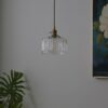 Lottelumn Retro Glass Jar Pendant Lamp unlit