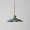 Osvreggo Vintage Industrial Shade Pendant Lamp - rusty blue shade