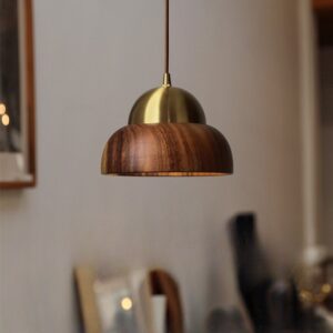 Wooden Shade Pendant Lamp - Study room Lamp